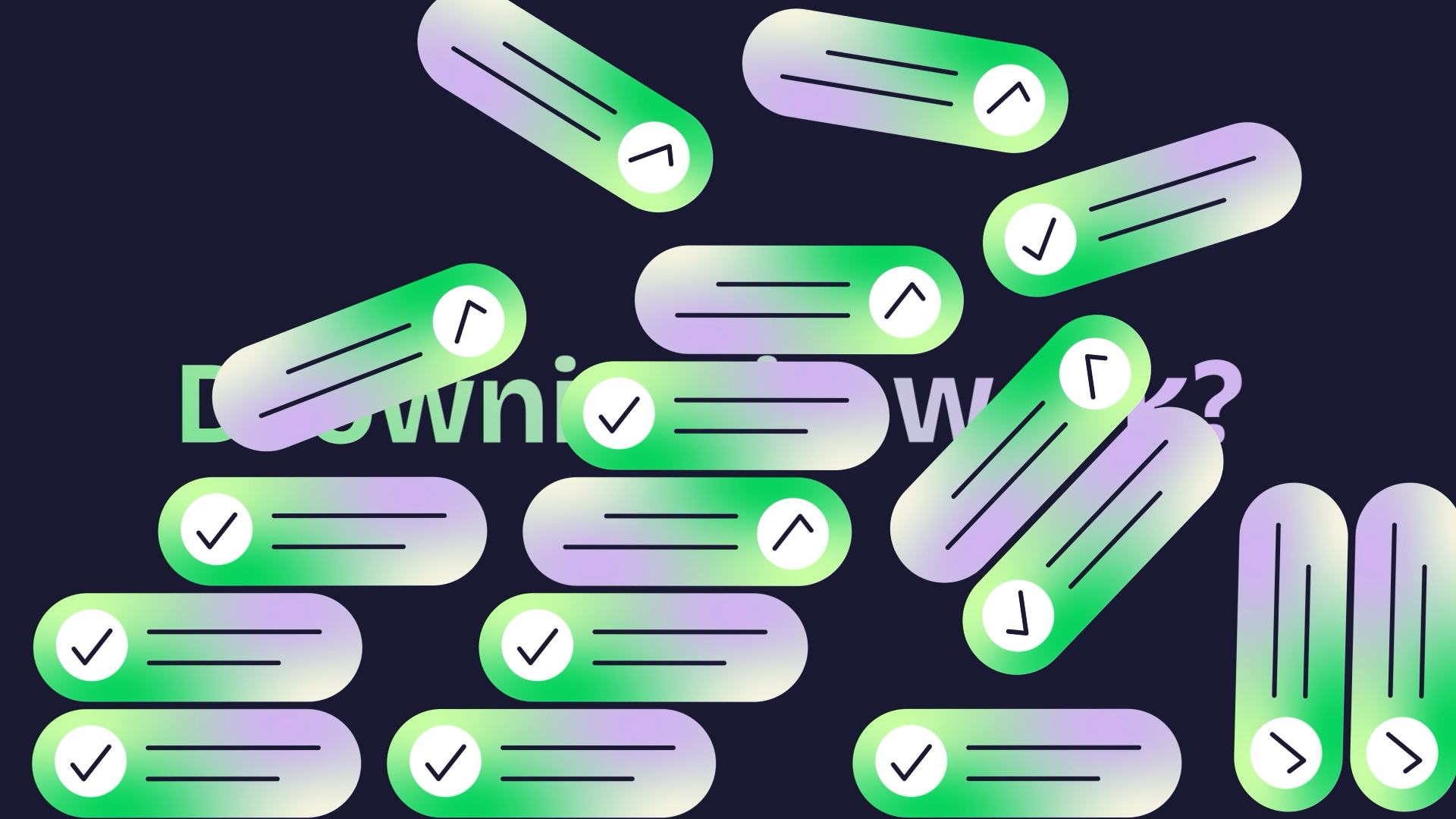 Graphic of a typography specimen showing the alphabet and numerals on top of a dark gray background.